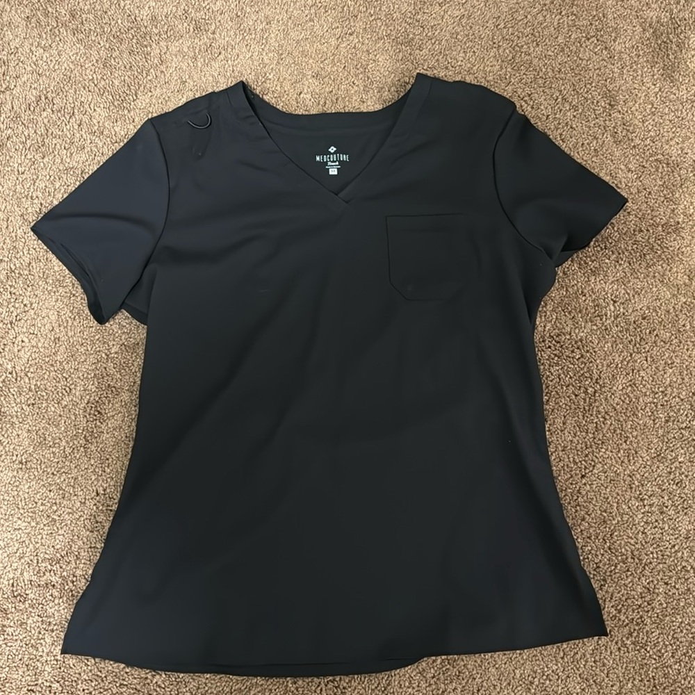 Black Scrubs Top for Women, Medcouture